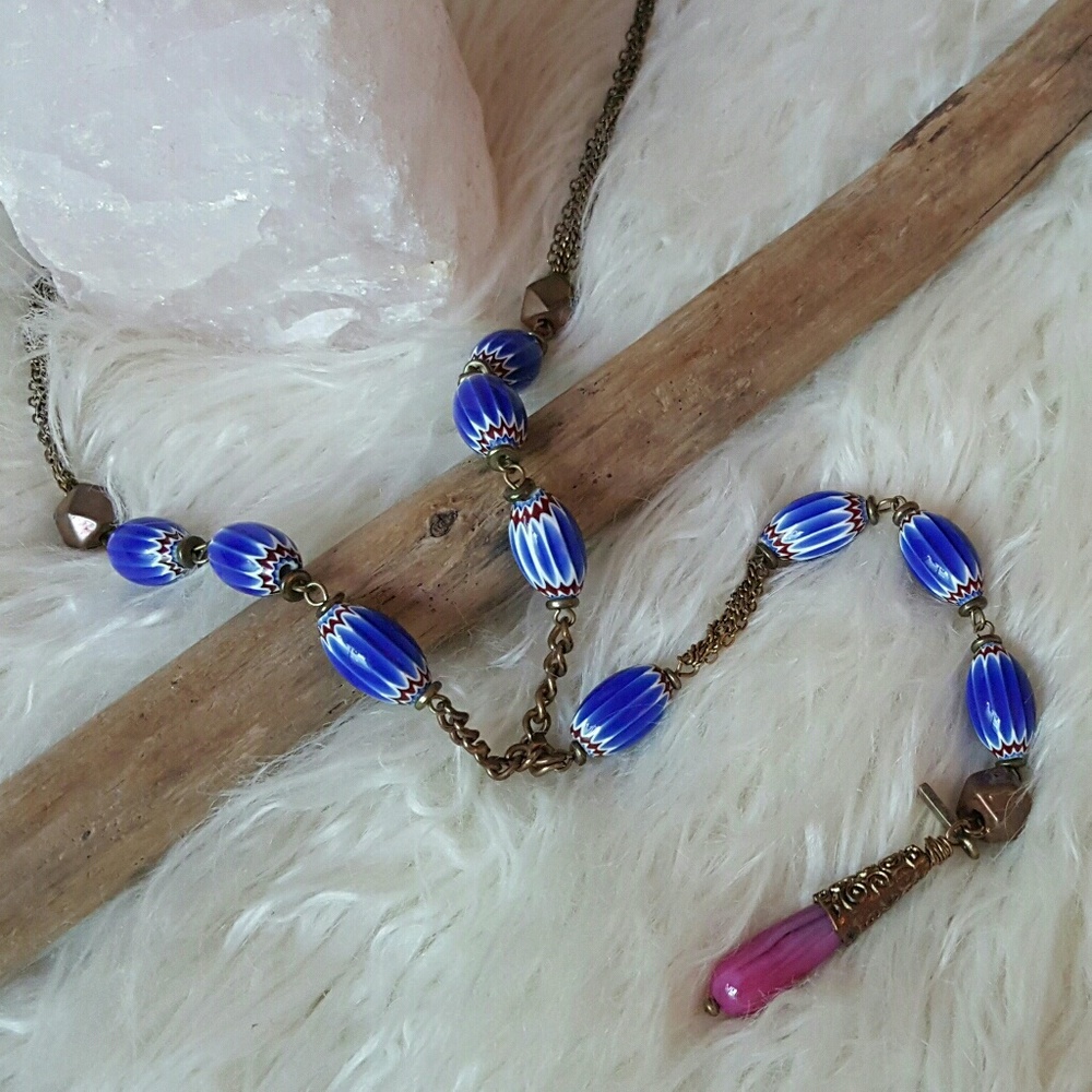 Vanessa Mooney Chevron Bead Necklace